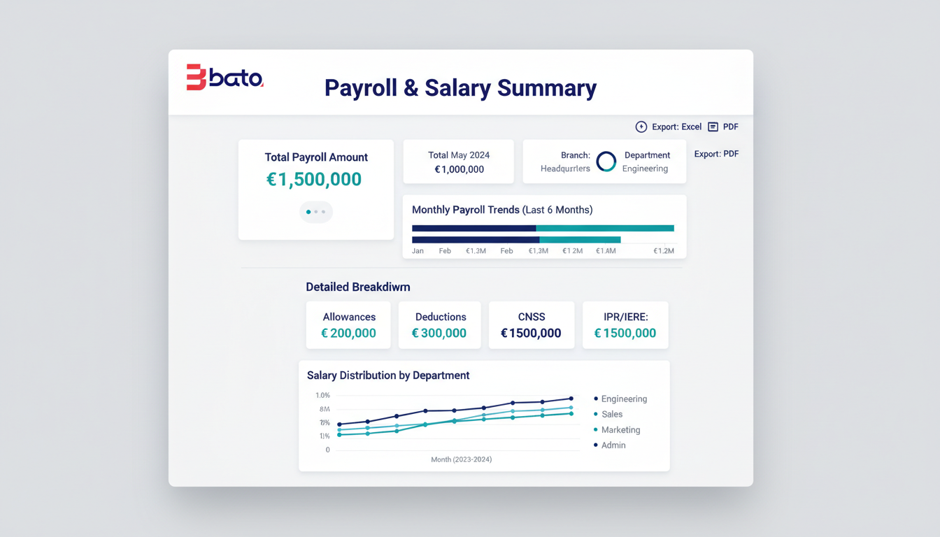 Payroll and salary summary